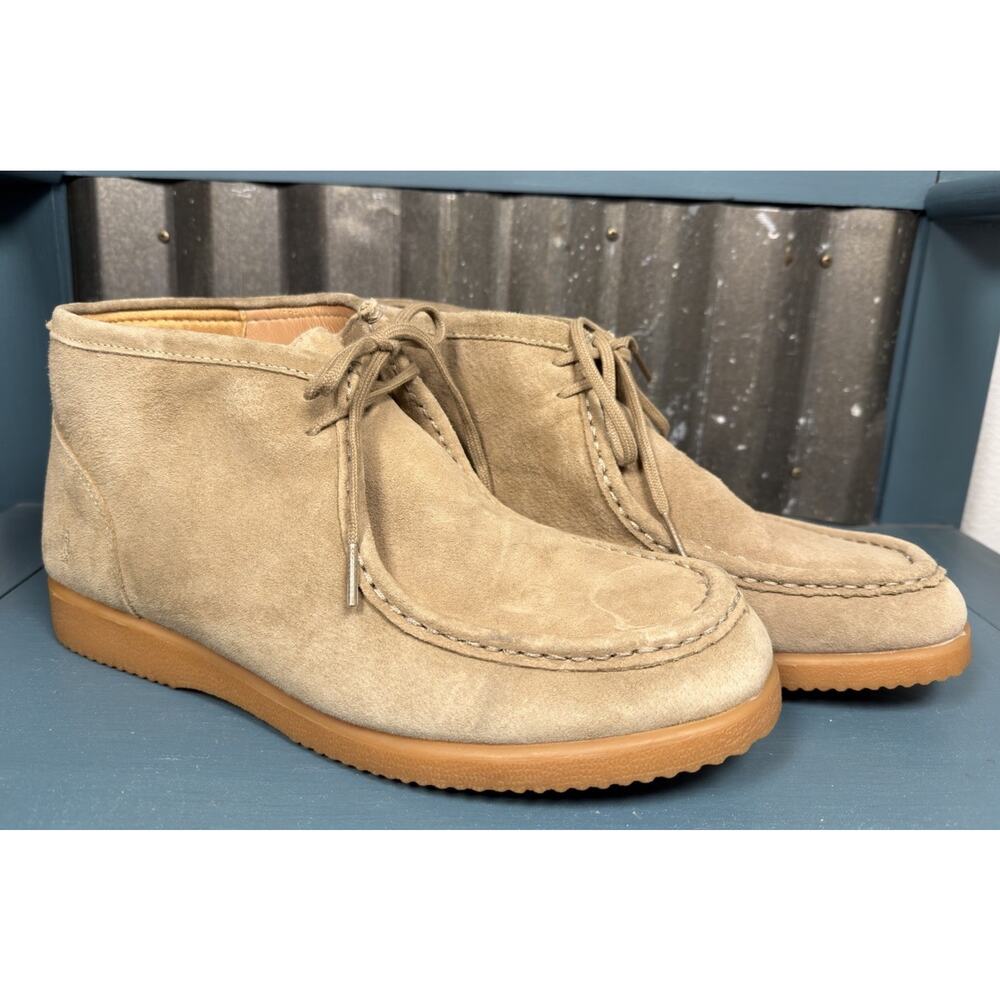NWOB Hush Puppies Bridgeport Lace Up Chukka Boots Mens Size 12 Taupe Suede